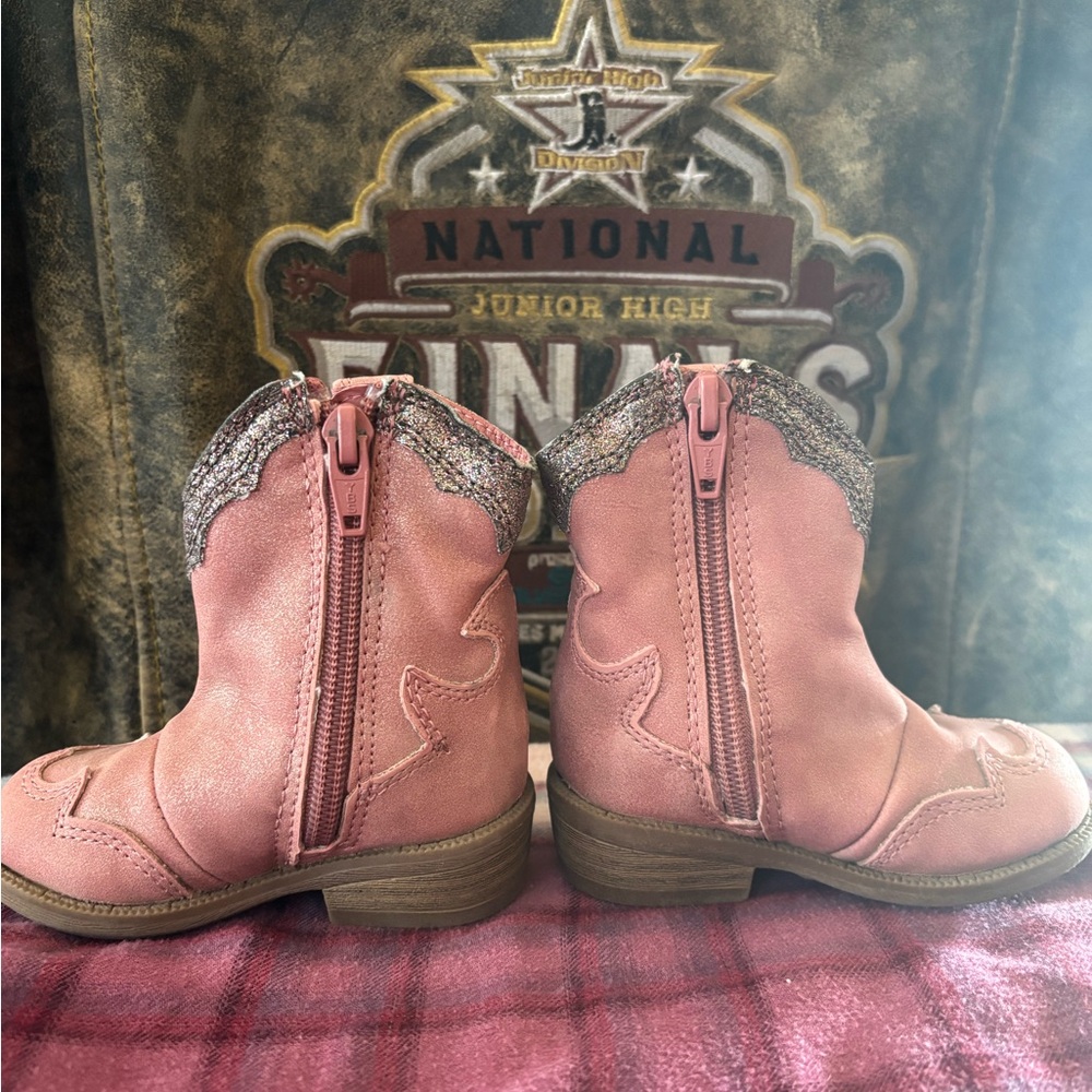 Pink Glitter Star Cowboy Boots - Picture 4 of 5